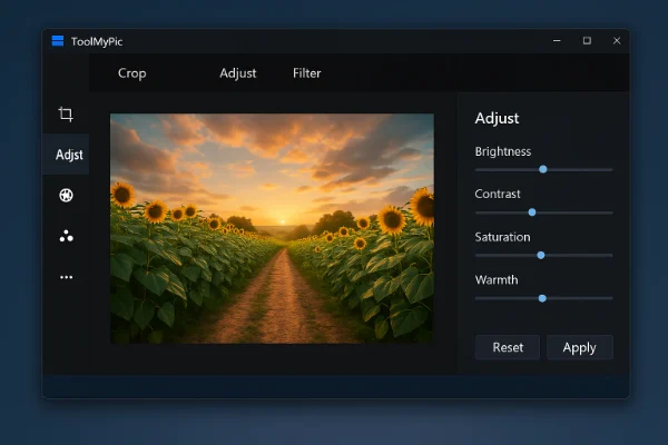Online image editing interface